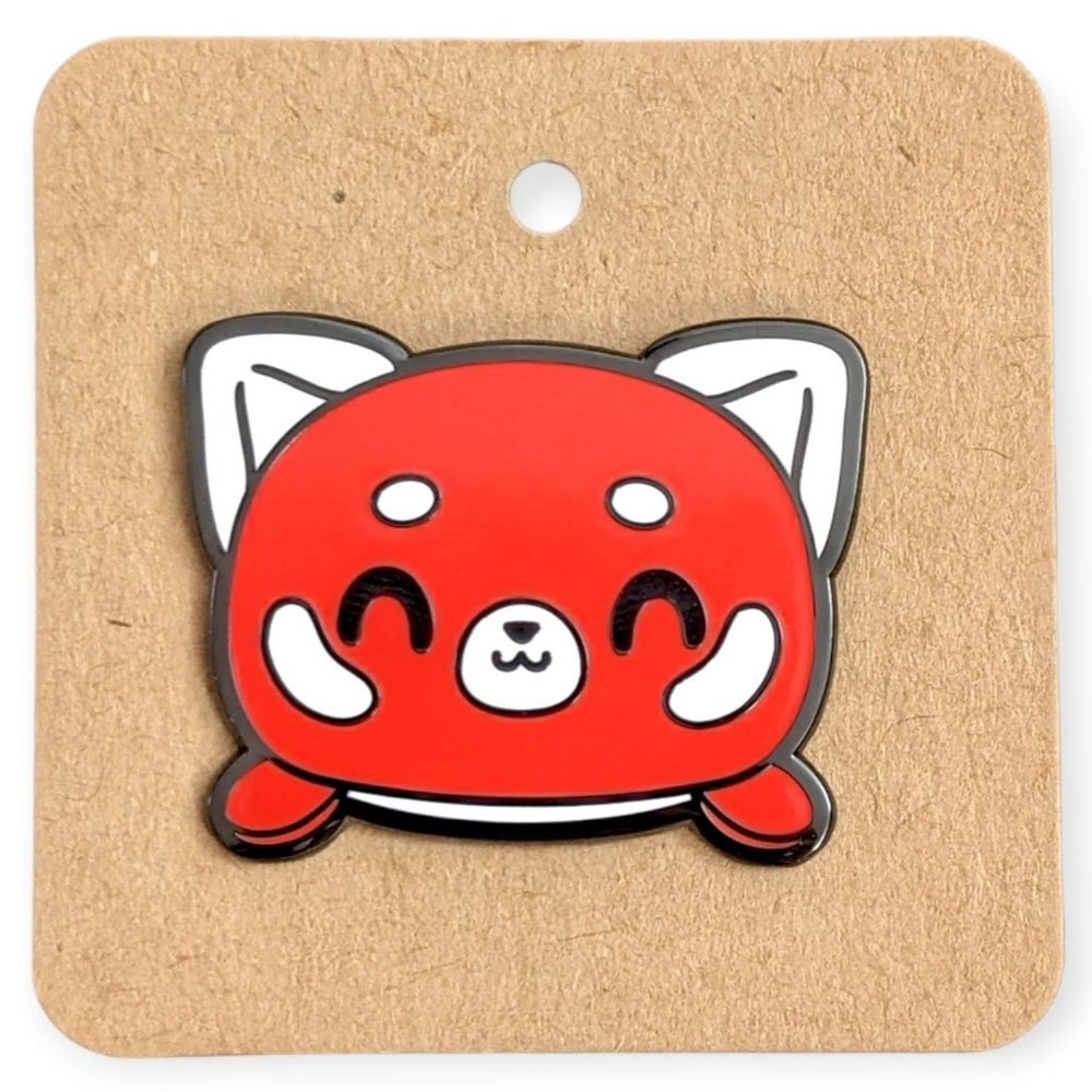 Happy Red Panda Enamel Pin
